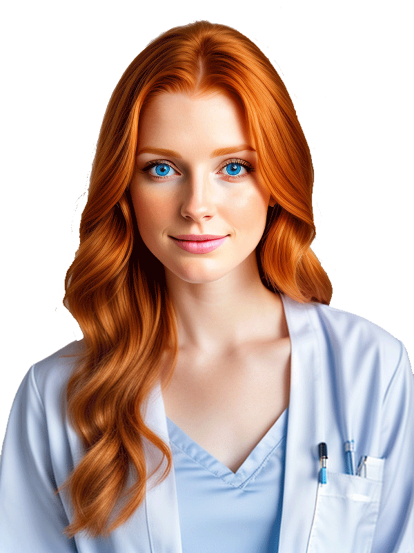red hair nurse